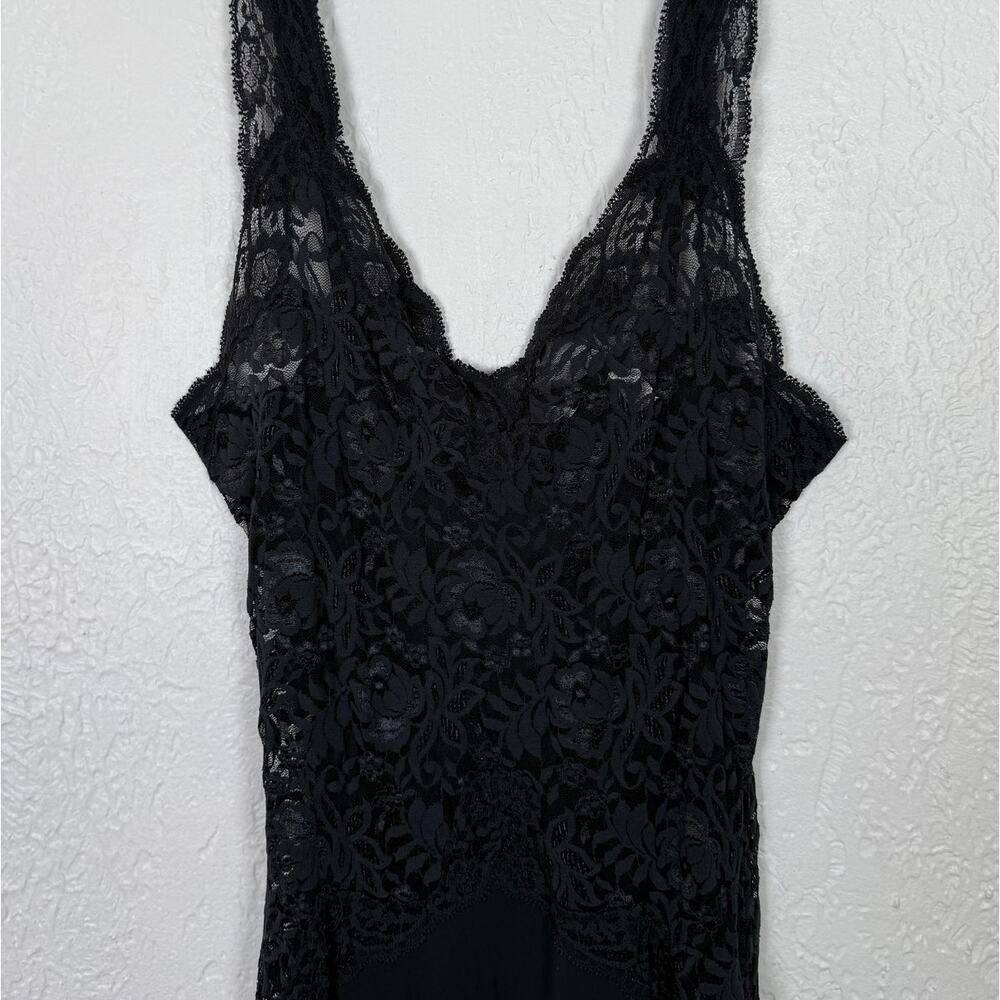 Victoria's Secret Vintage 1996 Black Lace Sheer Nightgown Slip Dress Medium - Picture 2 of 7